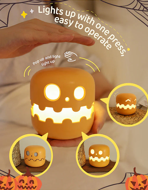 Load image into Gallery viewer, Pumpkin Lamp Bedside Halloween Funny Decoration Ambience Light for Bedrooms Living Room Decoration Kids Birthday Gift Halloween Decorations