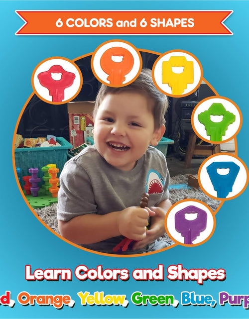 Load image into Gallery viewer, Baby Keys Montessori Toys for Toddlers - Toy Keys, Matching Toddler Games, Learning Toys for 2 Year Olds - Real Keys, Pretend Play Toys and Sensory Toys for Autistic Children with Activity Ebook