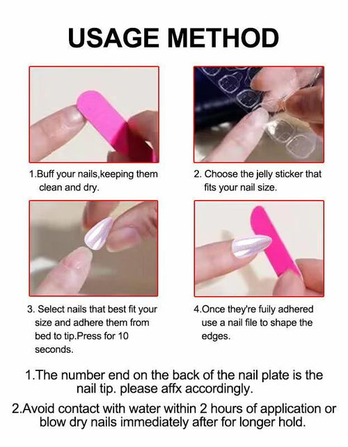 Load image into Gallery viewer, Gradient 3D Butterfly Decor Press on Fake Nail for Women & Girls Nail Art, 24Pcs/Set Rhinestone Decor Fashion Press on Nails & Jelly Tape & Nail File, Elegant Stick on Nails Kit for Women'S Gift, Nail Kit Acrylic Set