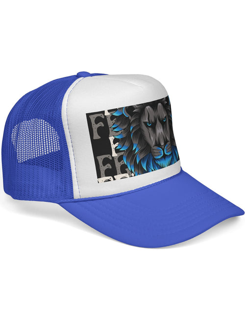 Load image into Gallery viewer, Majestic Lion Trucker Cap, Unisex Snapback Hat, Cool Animal Lover Gift, Summer Outdoor Accessory, Perfect for Festivals, Road Trips