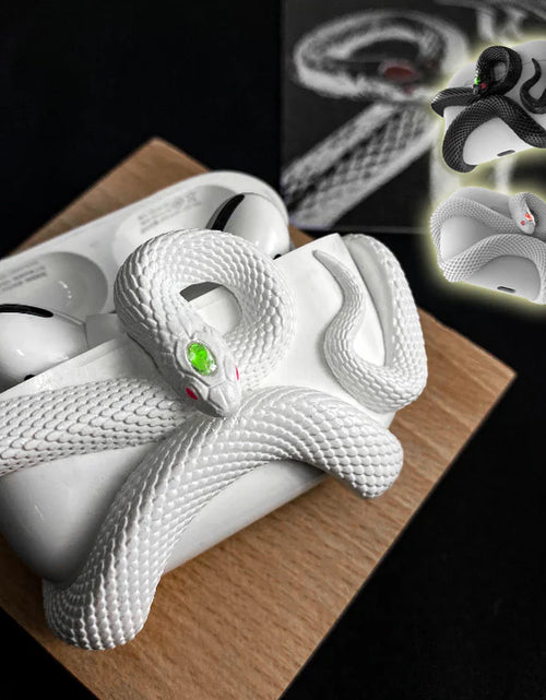 Load image into Gallery viewer, Creative Horrible Snake Wireless Earphone Case Headset Protective Case Silicone Case Earphone Case Cover Early Halloween