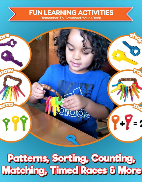 Load image into Gallery viewer, Baby Keys Montessori Toys for Toddlers - Toy Keys, Matching Toddler Games, Learning Toys for 2 Year Olds - Real Keys, Pretend Play Toys and Sensory Toys for Autistic Children with Activity Ebook