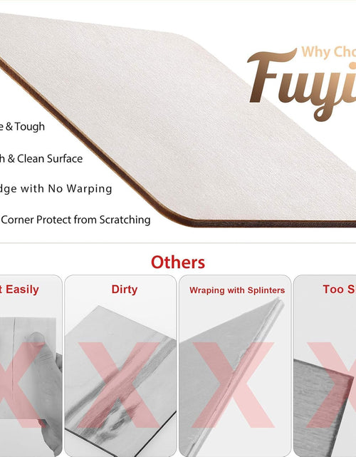 Load image into Gallery viewer, Unfinished Wood Pieces, 50Pcs 6 X 6 Inch Blank Natural Wood Square Wooden Cutouts Board for DIY Crafts Painting, Scrabble Tiles, Coasters, Decoration