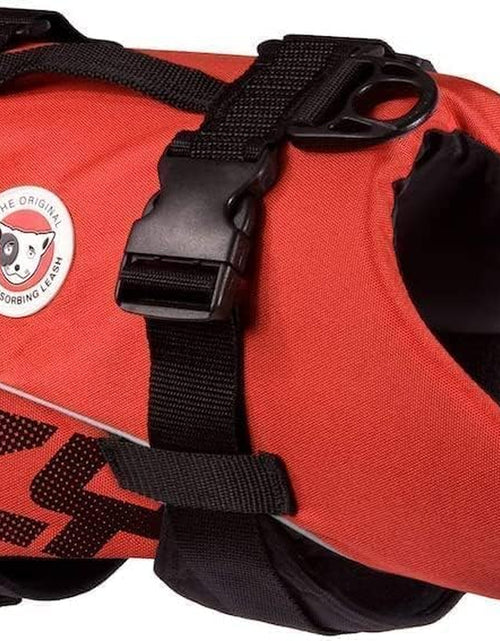 Load image into Gallery viewer, Premium Doggy Flotation Device (DFD) - Adjustable Dog Life Jacket Preserver with Reflective Trim - Durable Grab Handle for Safety and Protection - 50% More Flotation Material (Small, Red)