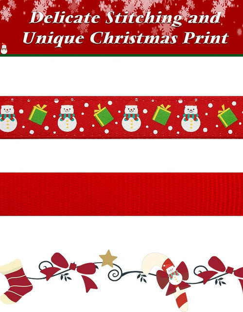 Load image into Gallery viewer, Christmas Dog Collar Adjustable Xmas Dog Collar with Christmas Antler Bow Tie Accessories Snowman Dog Collar for Medium Dogs