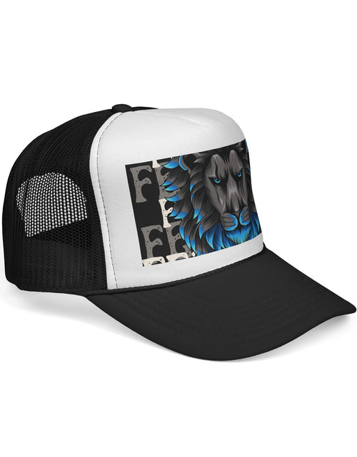 Load image into Gallery viewer, Majestic Lion Trucker Cap, Unisex Snapback Hat, Cool Animal Lover Gift, Summer Outdoor Accessory, Perfect for Festivals, Road Trips