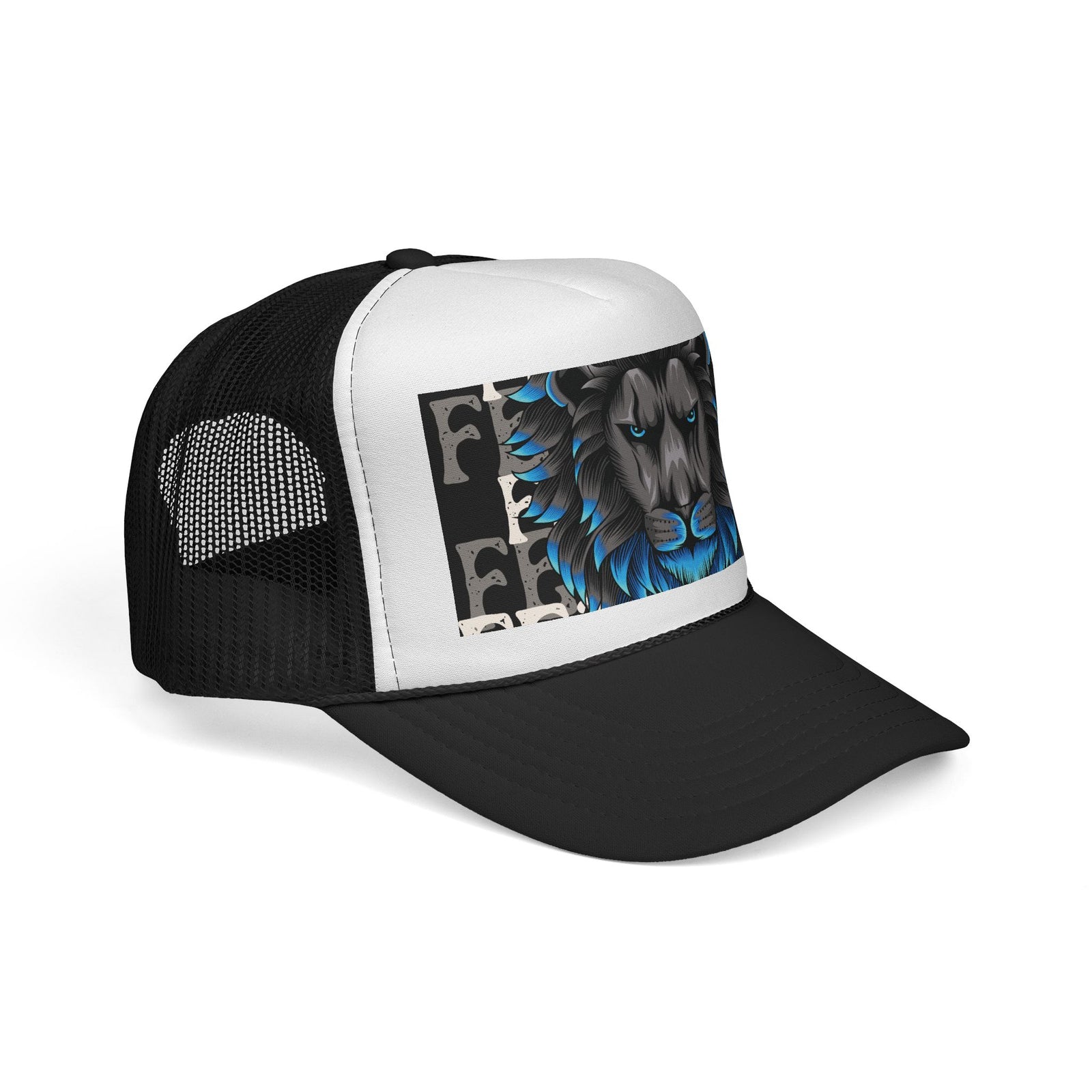 Majestic Lion Trucker Cap, Unisex Snapback Hat, Cool Animal Lover Gift, Summer Outdoor Accessory, Perfect for Festivals, Road Trips