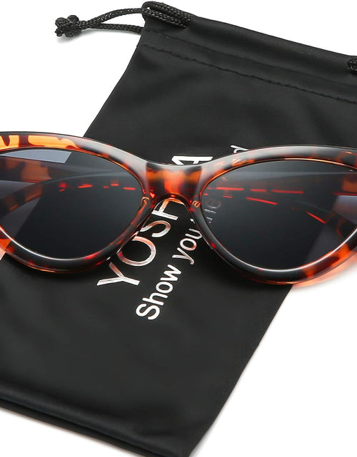 Load image into Gallery viewer, Retro Vintage Narrow Cat Eye Sunglasses for Women Clout Goggles Plastic Frame