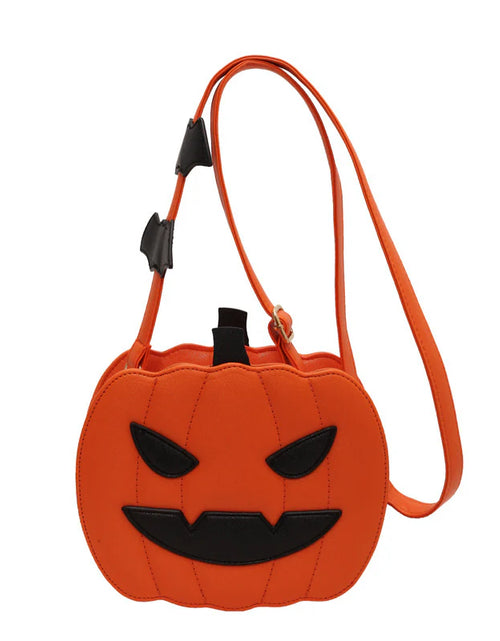 Load image into Gallery viewer, 2023 Halloween Bags Funny Pumpkin Cartoon Shoulder Crossbody Bag with Bat Personalized Creative Female Bag