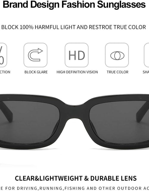 Load image into Gallery viewer, Rectangle Sunglasses for Women Men Trendy Retro Fashion Sunglasses UV 400 Protection Square Fram