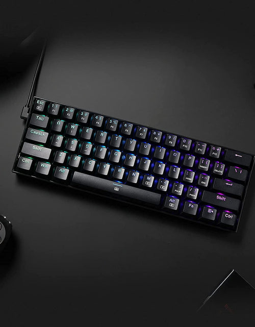 Load image into Gallery viewer, K630 Dragonborn 60% Wired RGB Gaming Keyboard, 61 Keys Compact Mechanical Keyboard with Tactile Brown Switch, Pro Driver Support, Black