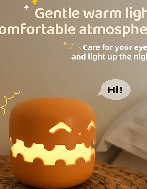 Load image into Gallery viewer, Pumpkin Lamp Bedside Halloween Funny Decoration Ambience Light for Bedrooms Living Room Decoration Kids Birthday Gift Halloween Decorations
