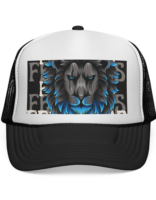 Load image into Gallery viewer, Majestic Lion Trucker Cap, Unisex Snapback Hat, Cool Animal Lover Gift, Summer Outdoor Accessory, Perfect for Festivals, Road Trips