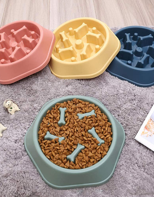Load image into Gallery viewer, Slow Feeder Dog Bowl anti Gulping Healthy Eating Interactive Bloat Stop Fun Alternative Non Slip Dog Slow Food Feeding Pet Bowl Slow Eating Healthy Design for Small Medium Size Dogs