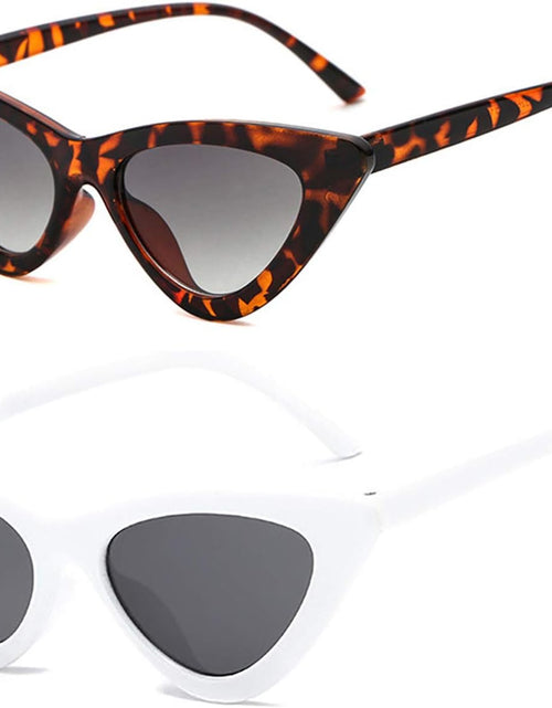 Load image into Gallery viewer, Retro Vintage Narrow Cat Eye Sunglasses for Women Clout Goggles Plastic Frame
