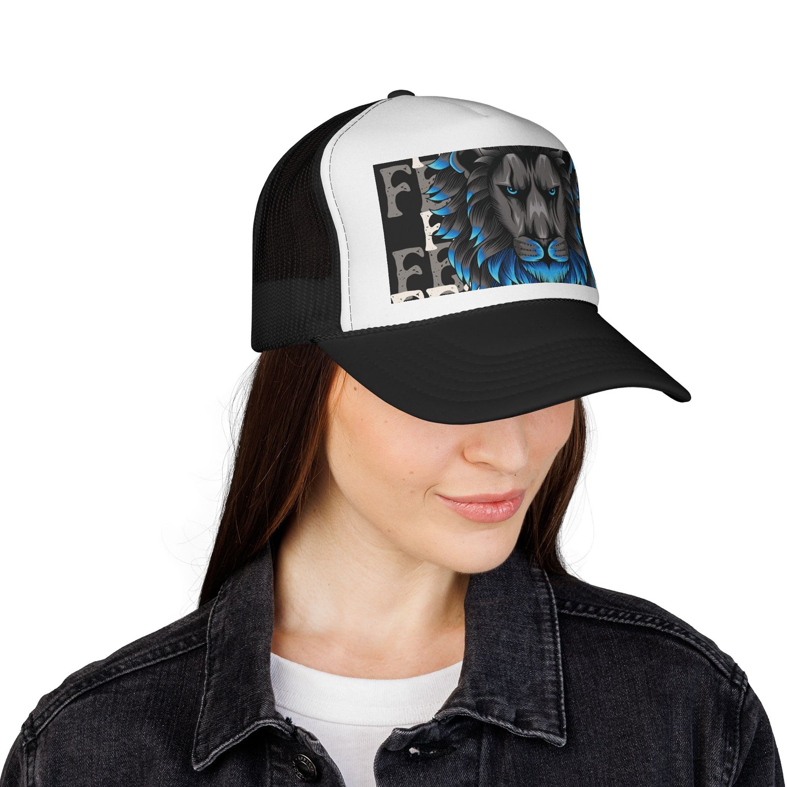 Majestic Lion Trucker Cap, Unisex Snapback Hat, Cool Animal Lover Gift, Summer Outdoor Accessory, Perfect for Festivals, Road Trips