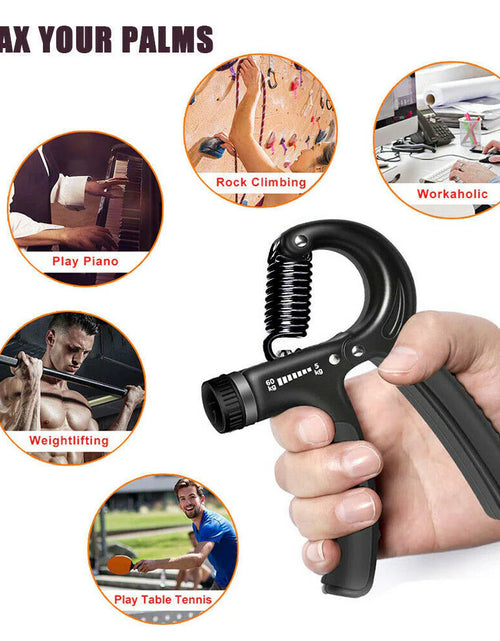 Load image into Gallery viewer, Hand Grip Adjustable Trainer Gripper Strengthener Gym Strength Exerciser Adjustable Heavy Gripper Fitness Hand Exerciser Grip Wrist Training Increase Strength Spring Finger Pinch Carpal Expander