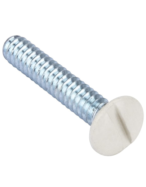 Load image into Gallery viewer, 3/4" Long 6-32 Thread, Oval Head Milled Slot Replacement Wall Plate Screws, 30 Pack, Light Almond