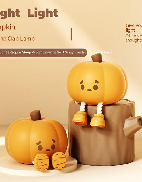Load image into Gallery viewer, Home Decor Halloween Pumpkin Night Light Cute Soft Silicone Lamp Touch Dimmable Rechargeable Bedside Decor Light Kids Gifts Halloween Decorations