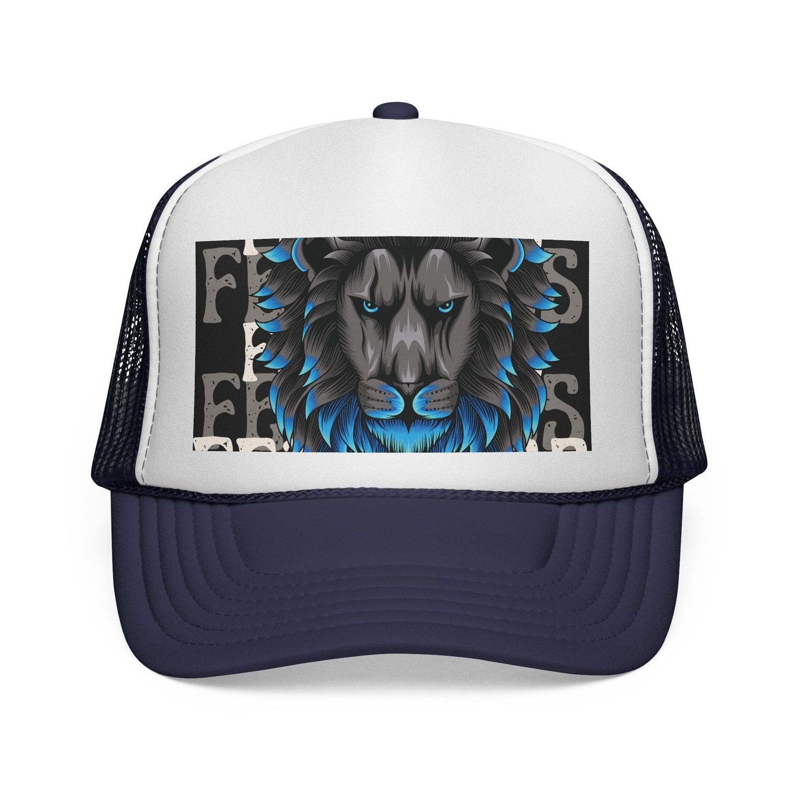 Majestic Lion Trucker Cap, Unisex Snapback Hat, Cool Animal Lover Gift, Summer Outdoor Accessory, Perfect for Festivals, Road Trips