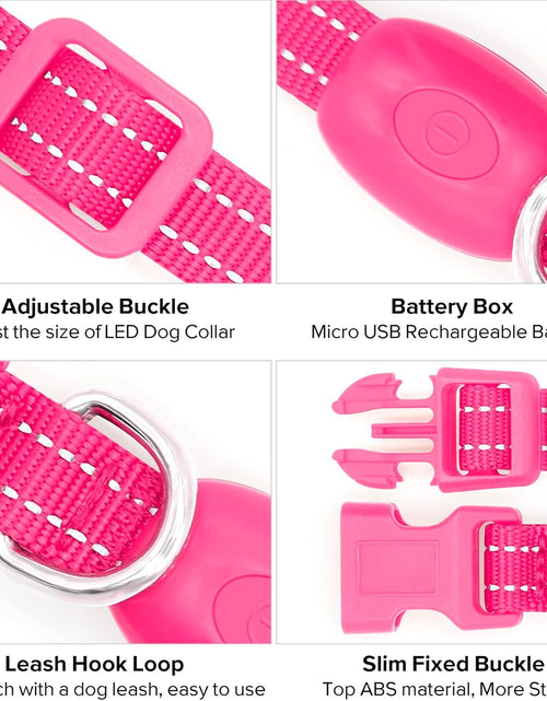 Load image into Gallery viewer, XS LED Dog Collar - Adjustable USB Rechargeable Glowing Pet Collar, Light up Collars for Small Dogs& Cats