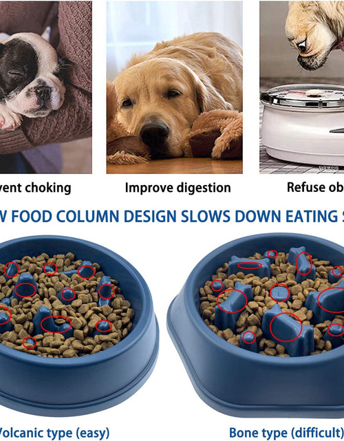 Load image into Gallery viewer, Slow Feeder Dog Bowl anti Gulping Healthy Eating Interactive Bloat Stop Fun Alternative Non Slip Dog Slow Food Feeding Pet Bowl Slow Eating Healthy Design for Small Medium Size Dogs