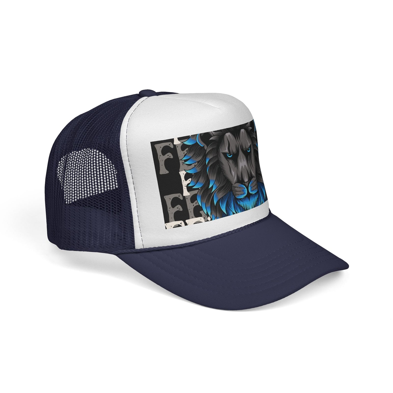 Majestic Lion Trucker Cap, Unisex Snapback Hat, Cool Animal Lover Gift, Summer Outdoor Accessory, Perfect for Festivals, Road Trips