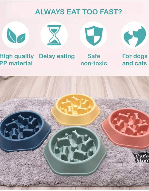Load image into Gallery viewer, Slow Feeder Dog Bowl anti Gulping Healthy Eating Interactive Bloat Stop Fun Alternative Non Slip Dog Slow Food Feeding Pet Bowl Slow Eating Healthy Design for Small Medium Size Dogs