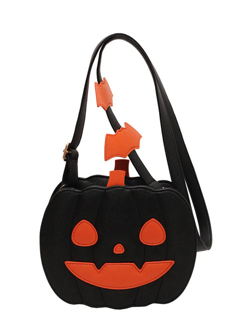 Load image into Gallery viewer, 2023 Halloween Bags Funny Pumpkin Cartoon Shoulder Crossbody Bag with Bat Personalized Creative Female Bag