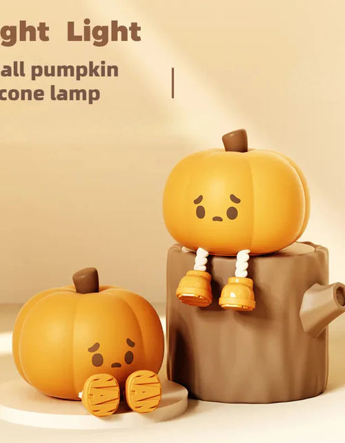 Load image into Gallery viewer, Home Decor Halloween Pumpkin Night Light Cute Soft Silicone Lamp Touch Dimmable Rechargeable Bedside Decor Light Kids Gifts Halloween Decorations