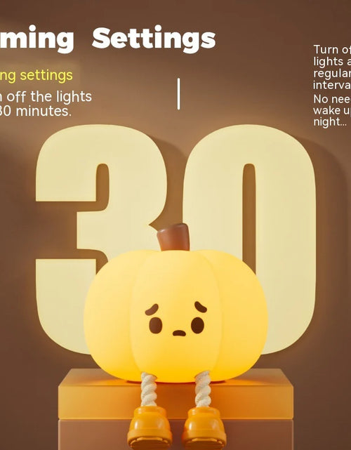 Load image into Gallery viewer, Home Decor Halloween Pumpkin Night Light Cute Soft Silicone Lamp Touch Dimmable Rechargeable Bedside Decor Light Kids Gifts Halloween Decorations