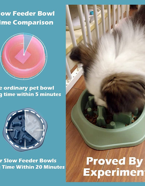 Load image into Gallery viewer, Slow Feeder Dog Bowl anti Gulping Healthy Eating Interactive Bloat Stop Fun Alternative Non Slip Dog Slow Food Feeding Pet Bowl Slow Eating Healthy Design for Small Medium Size Dogs
