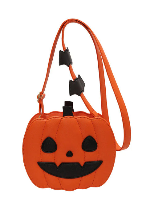 Load image into Gallery viewer, 2023 Halloween Bags Funny Pumpkin Cartoon Shoulder Crossbody Bag with Bat Personalized Creative Female Bag