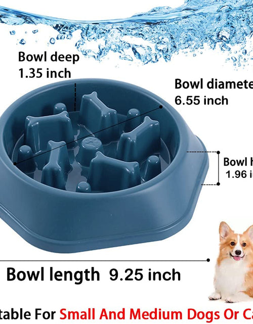 Load image into Gallery viewer, Slow Feeder Dog Bowl anti Gulping Healthy Eating Interactive Bloat Stop Fun Alternative Non Slip Dog Slow Food Feeding Pet Bowl Slow Eating Healthy Design for Small Medium Size Dogs
