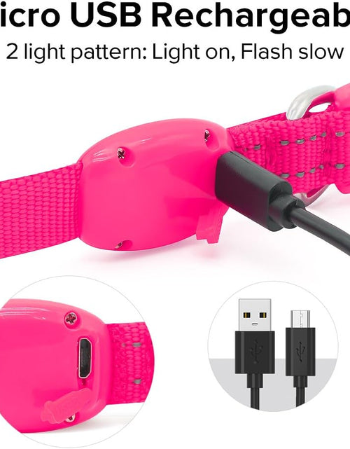 Load image into Gallery viewer, XS LED Dog Collar - Adjustable USB Rechargeable Glowing Pet Collar, Light up Collars for Small Dogs& Cats