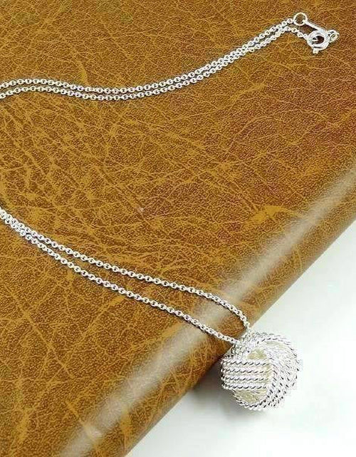 Load image into Gallery viewer, Infinite Love Knot Sterling Silver Matching Necklace and Earrings Set for Women Special Occasion Birthday Holiday