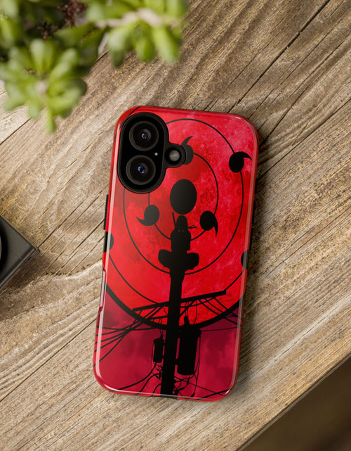 Load image into Gallery viewer, Bold Phone Case, Tough Cases, Red Moon Design, Gift for Tech Lovers, Unique Phone Accessory, Halloween and Cosplay
