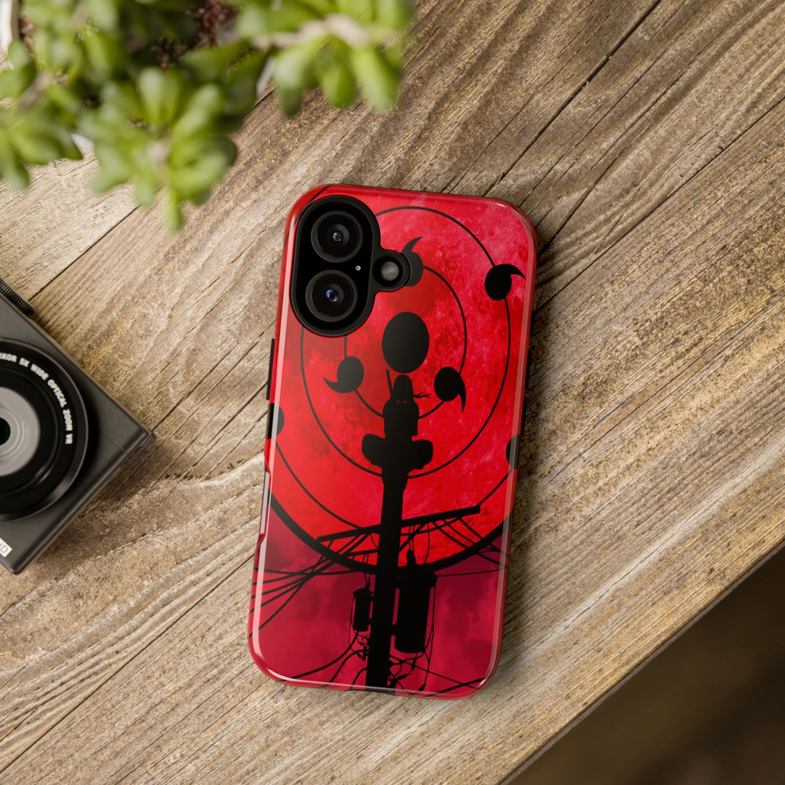 Bold Phone Case, Tough Cases, Red Moon Design, Gift for Tech Lovers, Unique Phone Accessory, Halloween and Cosplay
