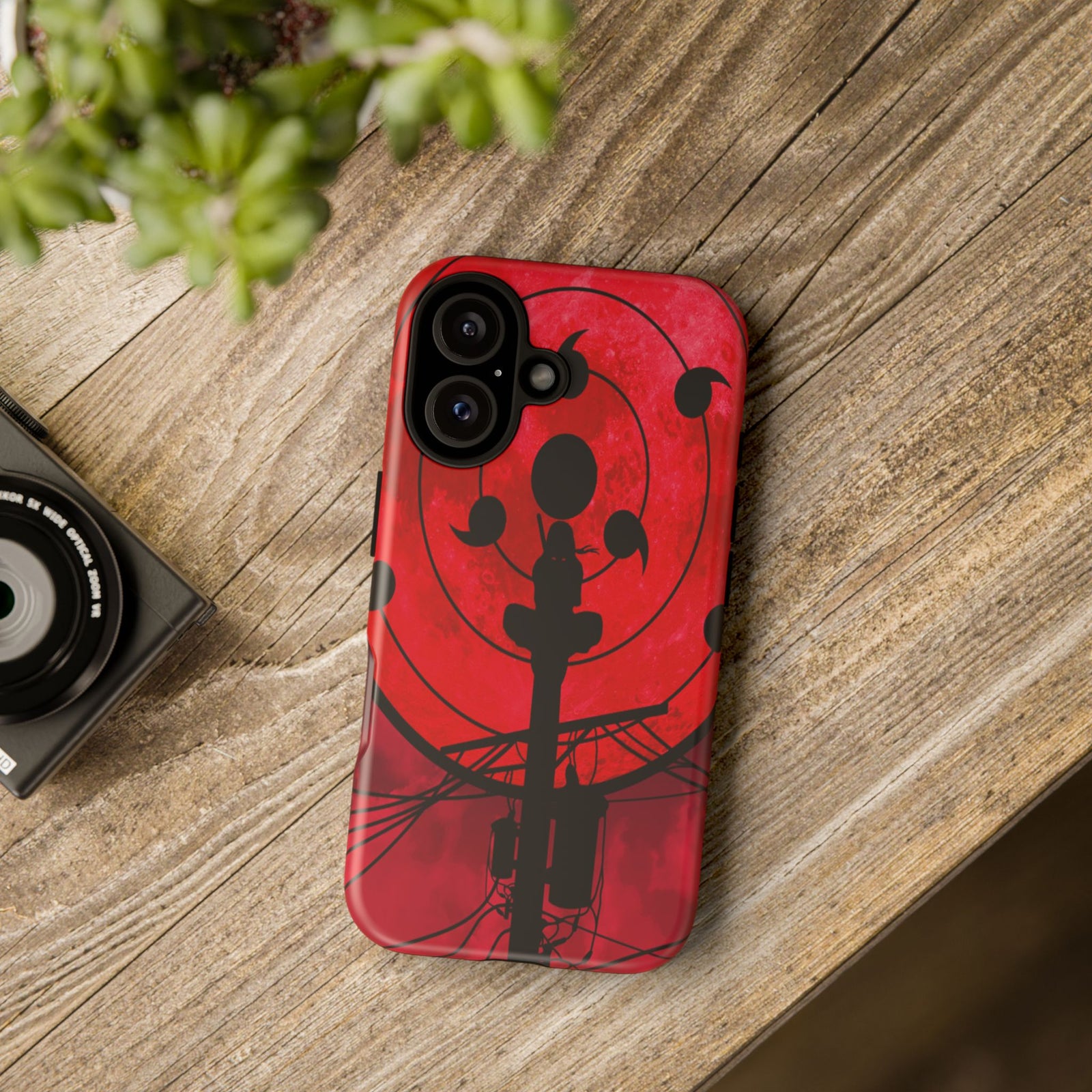 Bold Phone Case, Tough Cases, Red Moon Design, Gift for Tech Lovers, Unique Phone Accessory, Halloween and Cosplay