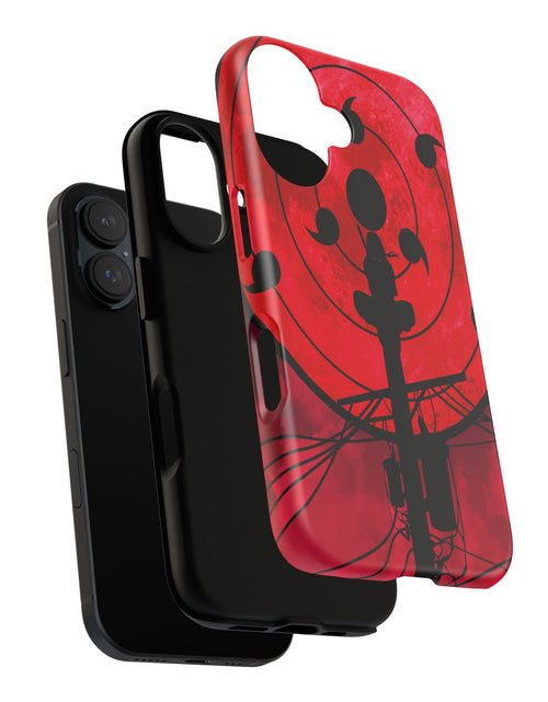Load image into Gallery viewer, Bold Phone Case, Tough Cases, Red Moon Design, Gift for Tech Lovers, Unique Phone Accessory, Halloween and Cosplay
