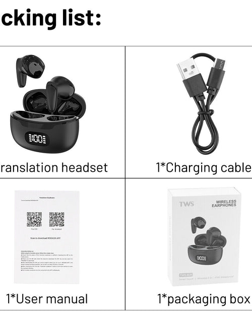Load image into Gallery viewer, 2025 AI Translation Earbuds Language Translation Device 144 Languages &amp; Accents
