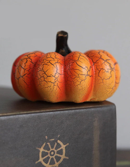 Load image into Gallery viewer, LED Pumpkin Lantern – Luminous Resin Halloween Candle Lamp for Spooky Decor
