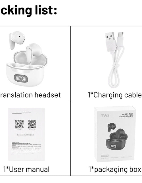 Load image into Gallery viewer, 2025 AI Translation Earbuds Language Translation Device 144 Languages &amp; Accents
