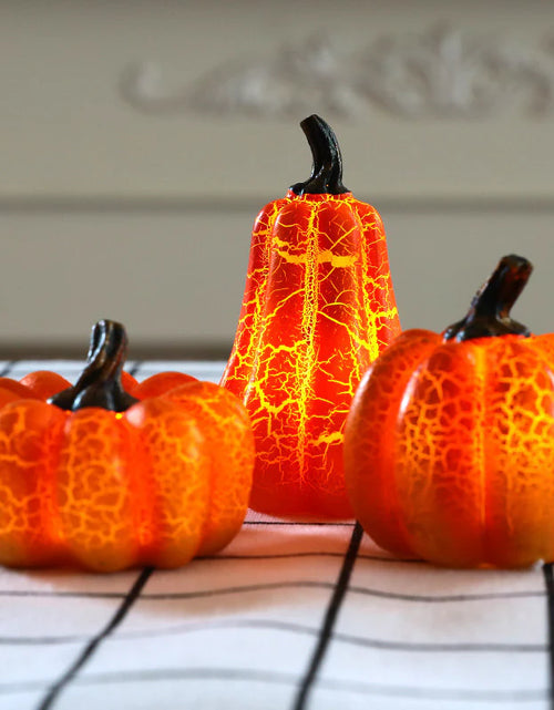 Load image into Gallery viewer, LED Pumpkin Lantern – Luminous Resin Halloween Candle Lamp for Spooky Decor
